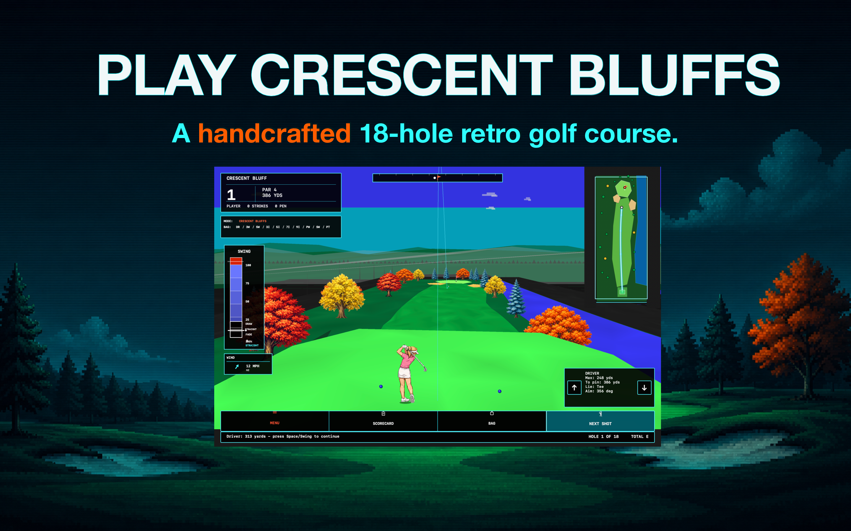 Fairway Metal Mac screenshot: Crescent Bluffs 18