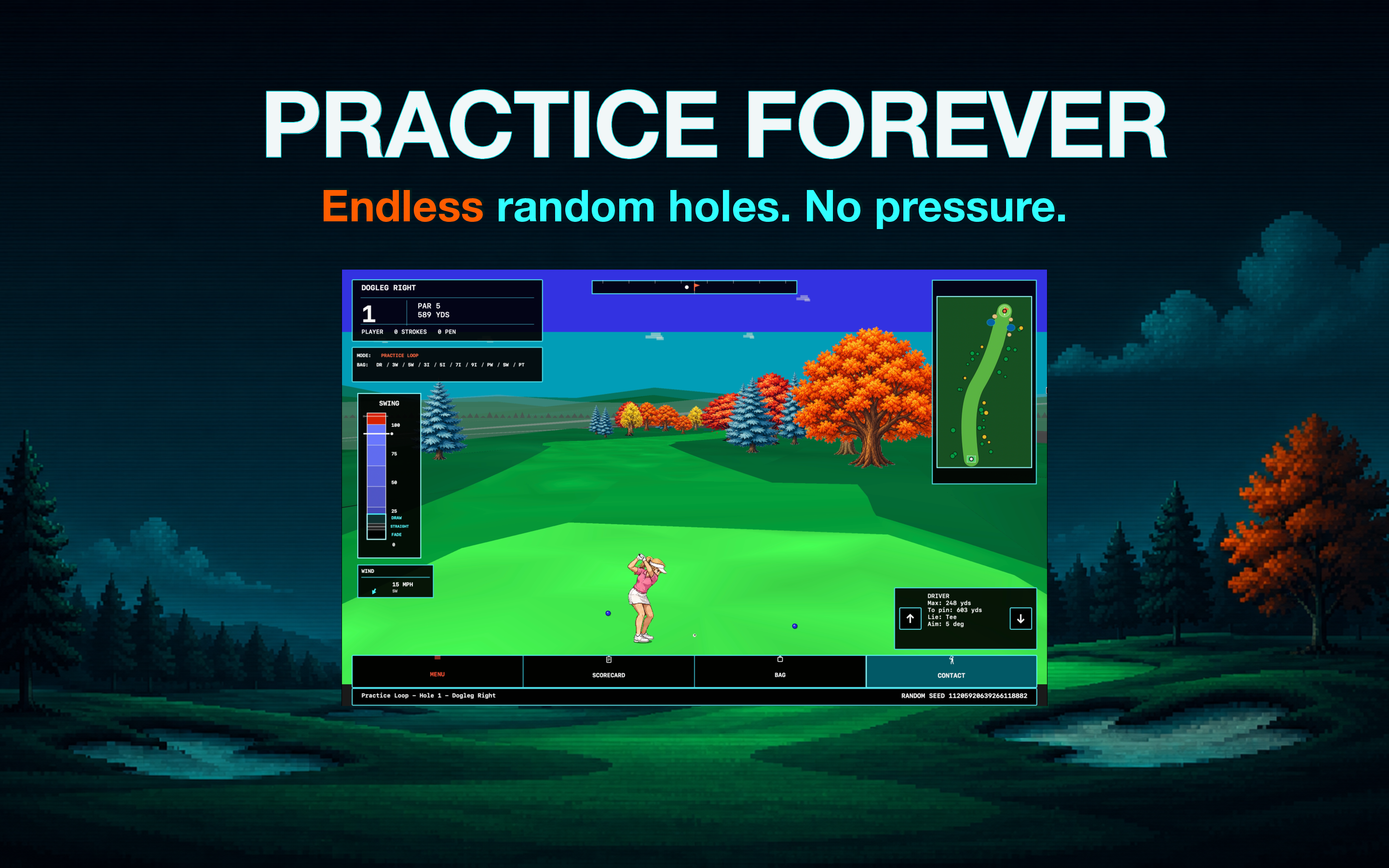 Fairway Metal Mac screenshot: Practice Forever